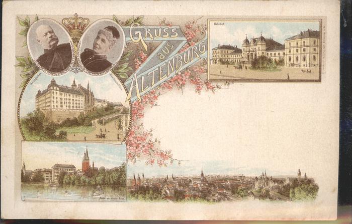 Altenburg Thueringen Bahnhof Partie am Kl. Teich Herzogl. Re