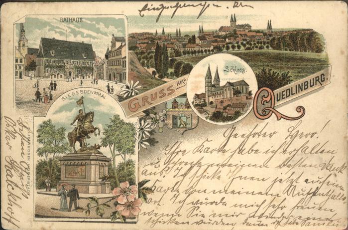 Quedlinburg Rathaus Schloss Siegesdenkmal