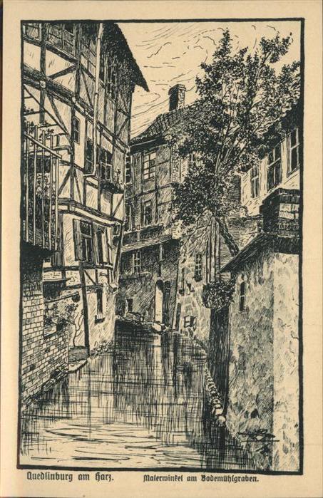 Quedlinburg Harz Malerwinkel Bodemuehlgraben