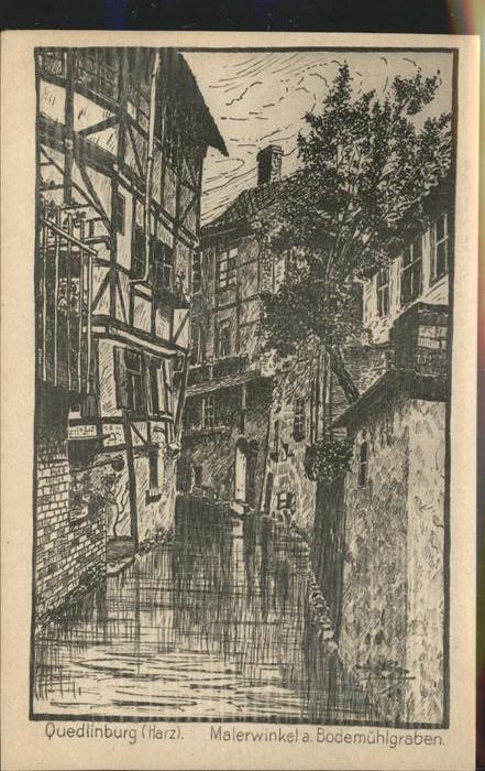Quedlinburg Harz Malerwinkel Bodemuehlgraben