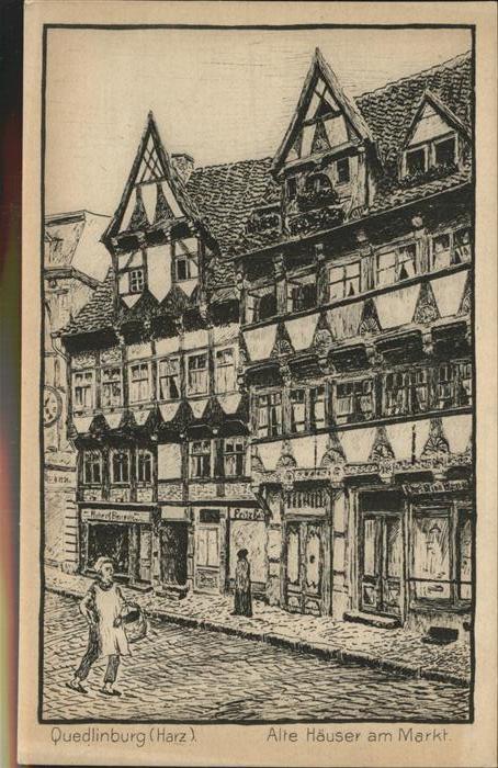 Quedlinburg Harz Alte Haeuser Markt