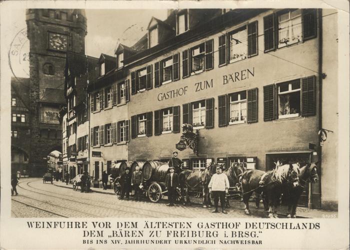 Freiburg Breisgau Gasthof zum Bären ältester Gasthof Deut