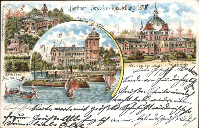 Berlin Gewerbe-Ausstellung Marine Schauspiel