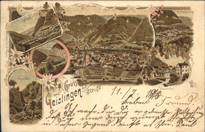 Geislingen Steige Wasserfall Eybach Felsenthal Rorgenstai