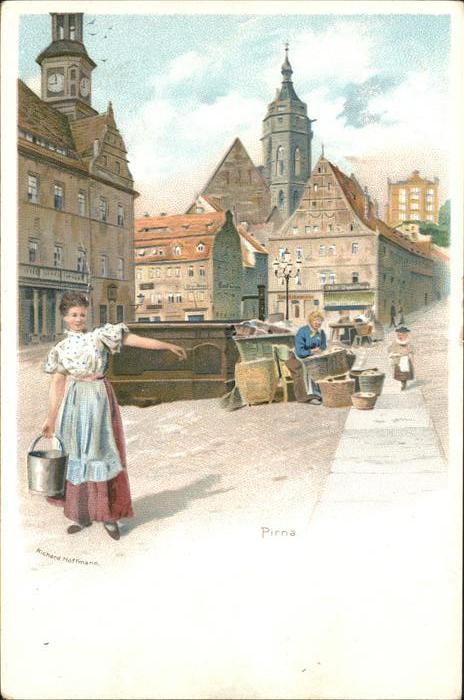 Pirna Elbe Sachsen Marktfrau