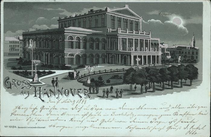 HANNOVER  CITY Hoftheater Mondscheinkarte