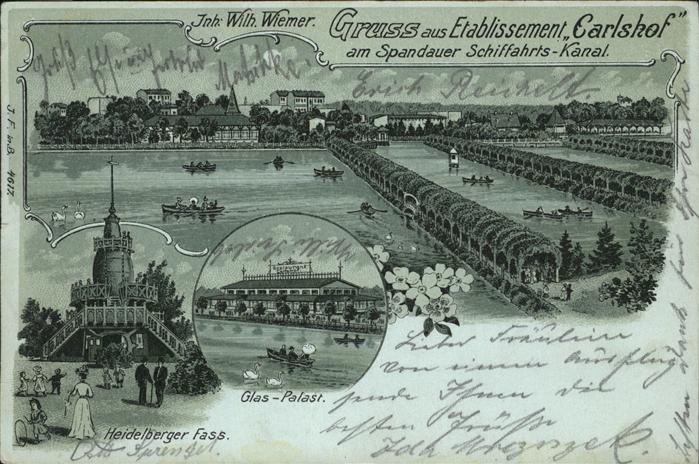 Spandau Etablissement Carlshof Glas-Palast Heid