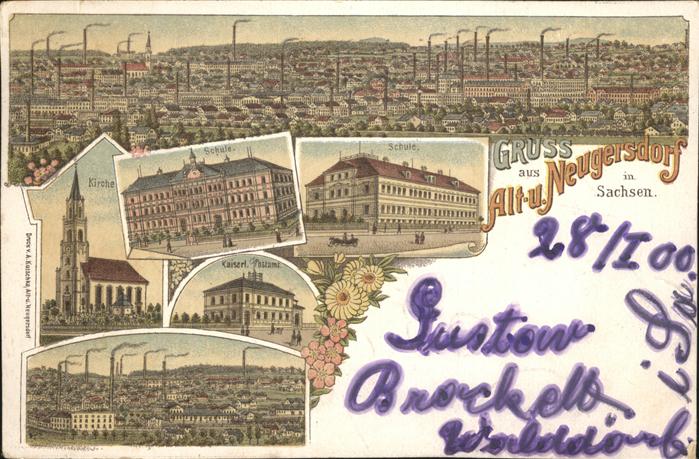 Neugersdorf Sachsen Kirche Schule Kaiserl. Postamt