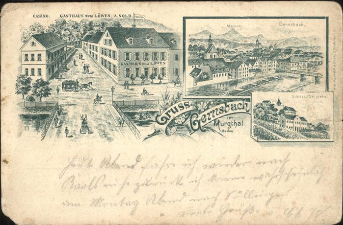 Gernsbach Gasthaus zum Löwen Casino Schloss Ebers