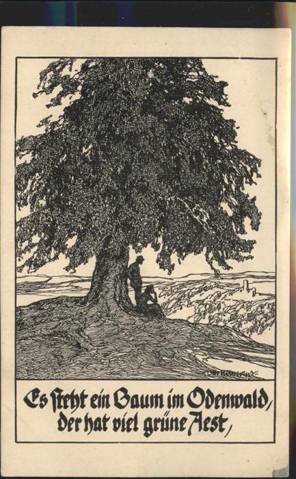 Ubbelohde Otto Baum Odenwald Volkslied