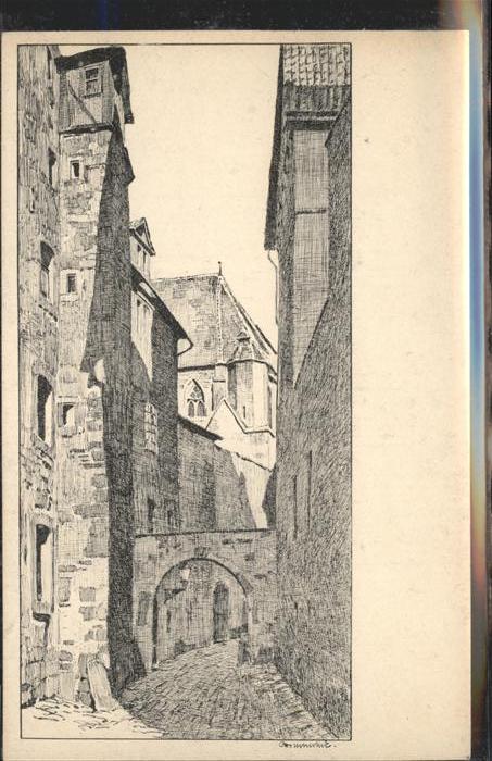 Ubbelohde Otto Kassel Kettengasse Renthof Federzeichnu