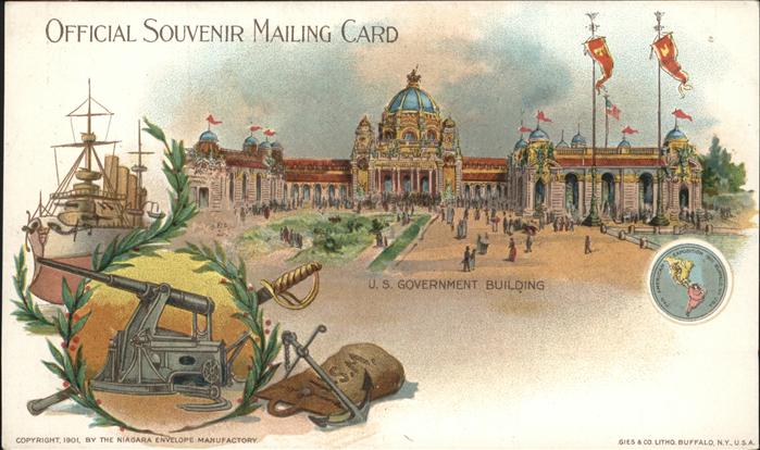 Exposition Pan-American 1901 Buffalo NY U.S. Government Building