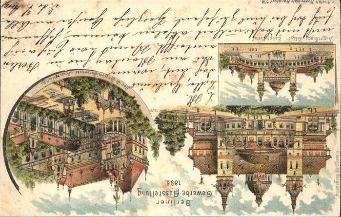 Ausstellung Gewerbe Berlin 1896 Haupt-Portal Chemie Ingenieurwesen