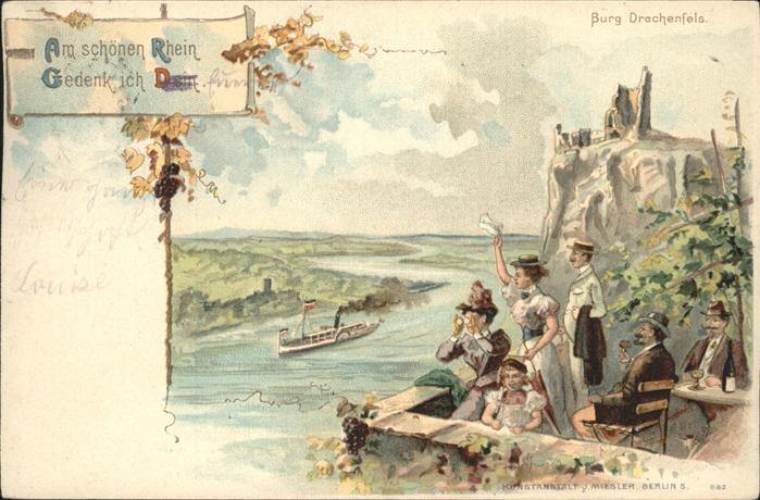 Dampfer Seitenrad Burg Drachenfels