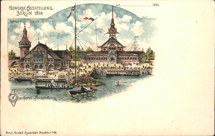 Ausstellung Gewerbe Berlin 1896 Hansa-Haus Fischerei-Ausstellung
