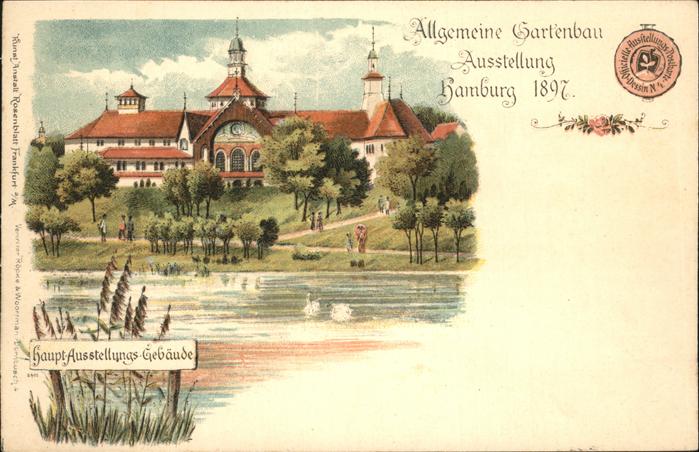 Ausstellung Gartenbau Hamburg 1897 Dessin Nr. 4