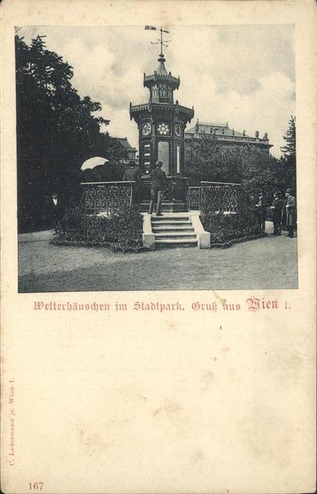 Wetterhaeuschen Wetterstation Wien Stadtpark