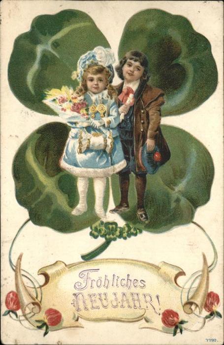 Kleeblatt Cloverleaf Trebol Trefle Neujahr Kinder