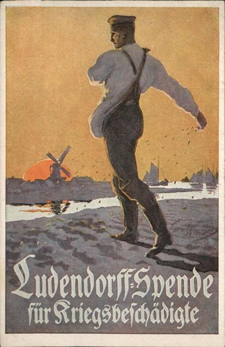 Spendenkarte Ludendorff Kuenstlerkarte Nr. 6 Fritz Grotemeyer