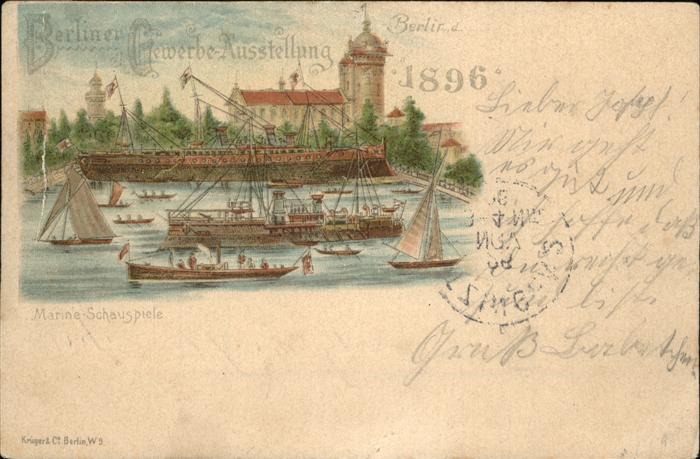 Ausstellung Gewerbe Berlin 1896 Marine-Schauspiele