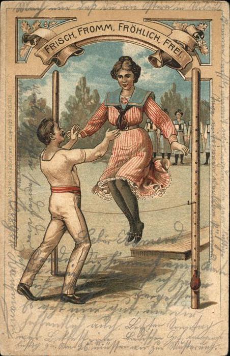 Turnen Litho Hochsprung