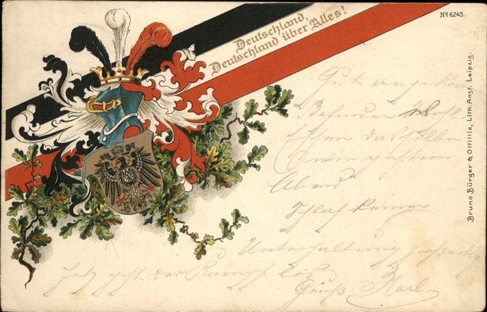 Schwarz Weiss Rot Wappen Litho St. Johann