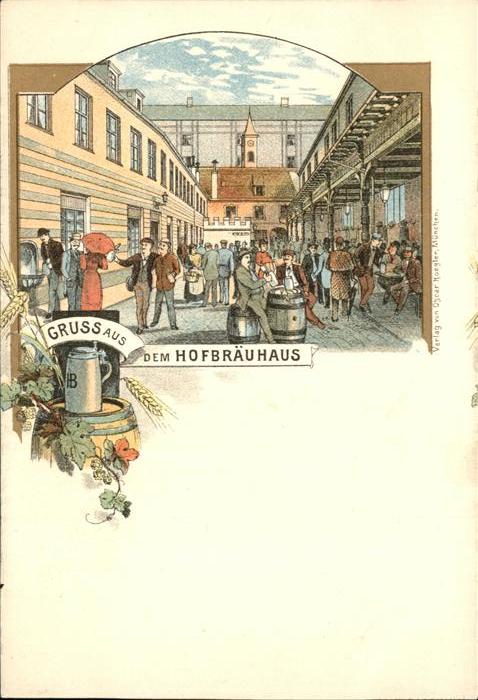 Hofbraeuhaus Muenchen Bier Verlag Oscar Hoegler