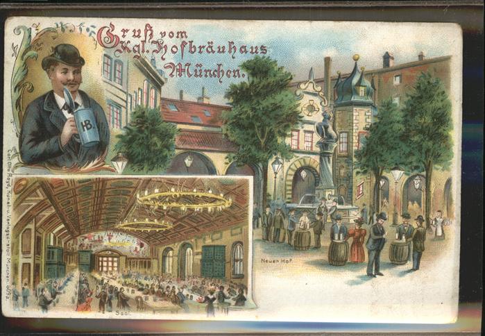 Hofbraeuhaus Muenchen Bier Saal Neuer Hof