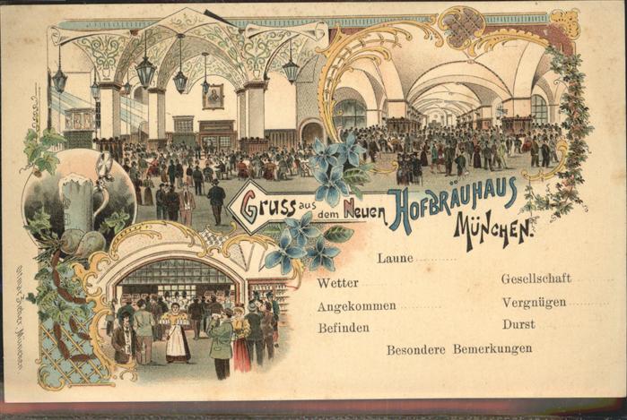 Hofbraeuhaus Muenchen Bier Verlag Ottmar Zieher