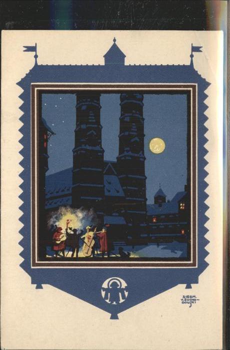 Kuenstlerkarte Siegm. v. Suchodolski Musikanten Presse