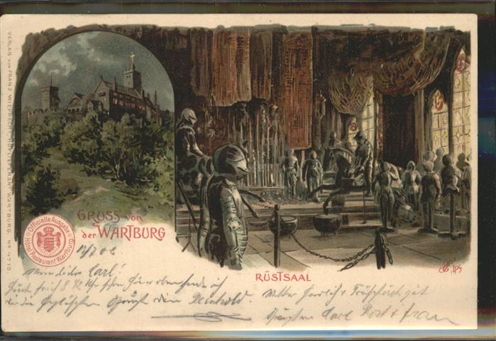 Rittertum Mittelalter Wartburg Rüstsaal Künstlerkarte Nr. 471