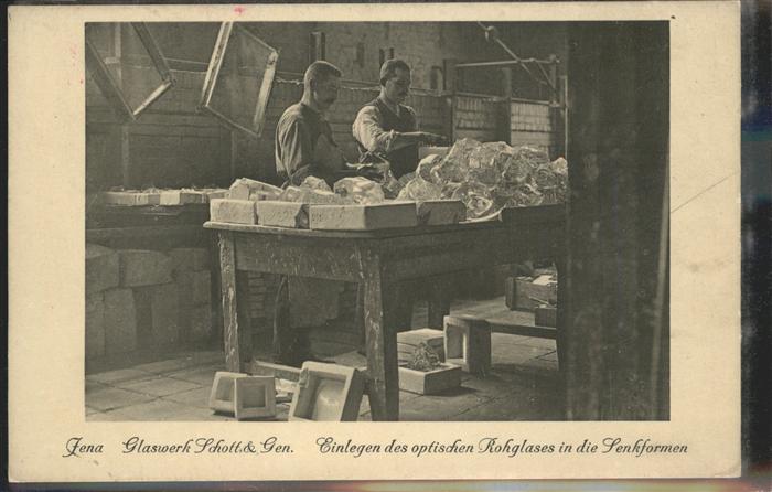 Glashandwerk Jena Schott & Gen. Rohglas Senkformen