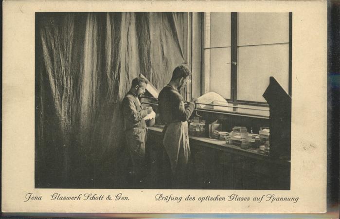Glashandwerk Jena Schott & Gen. Prüfung Spannung