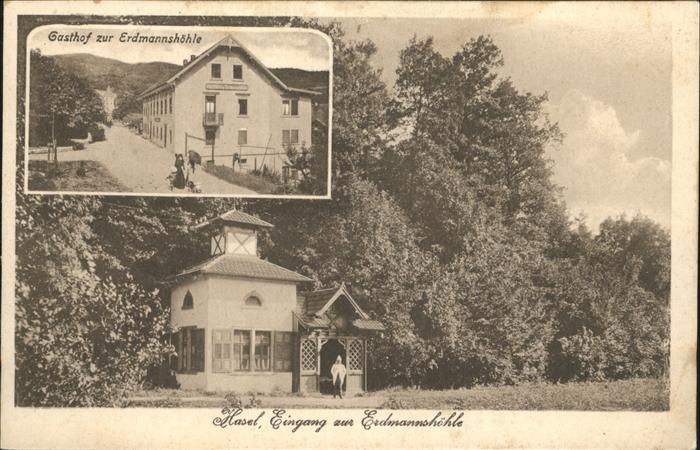 Hoehlen Caves Grottes Erdmann Hasel Gasthof Eingang