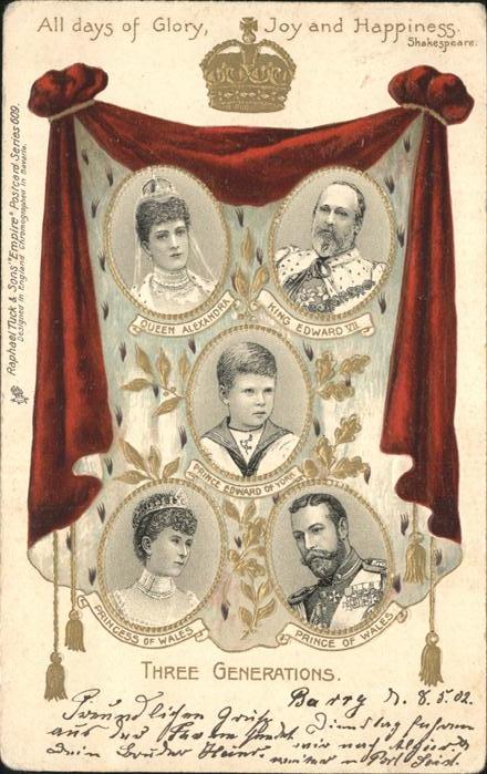 Adel England Three Generations King Edward VII. Prin