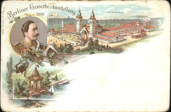 Ausstellung Gewerbe Berlin 1896 Industriehalle Wilhelm II.