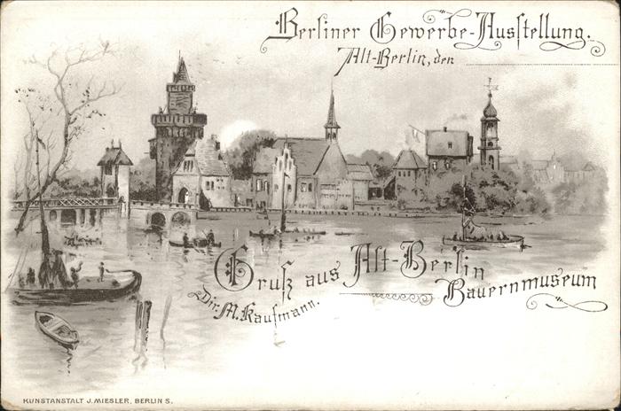Ausstellung Gewerbe Berlin 1896 Alt-Berlin Bauernmuseum