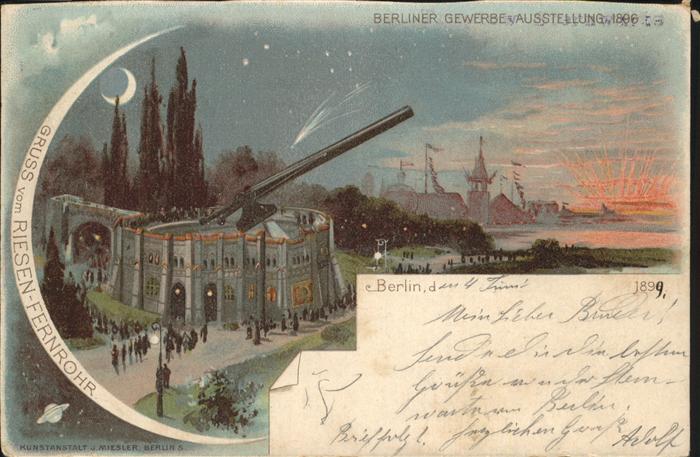 Ausstellung Gewerbe Berlin 1896 Riesen-Fernrohr
