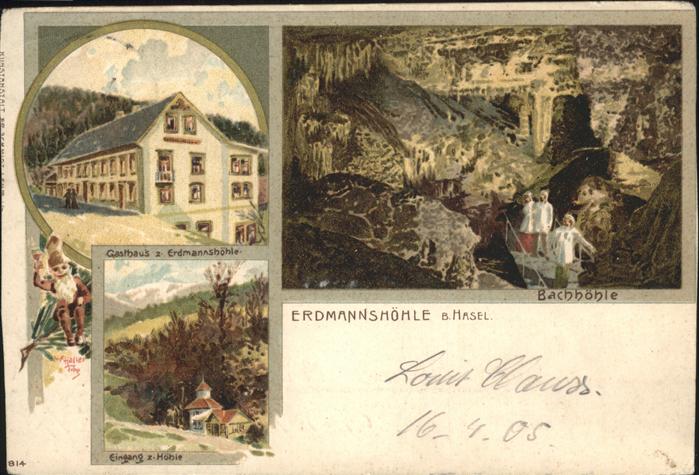 Hoehlen Caves Grottes Erdmann Hasel Bachhöhle Gasthaus Zwerg