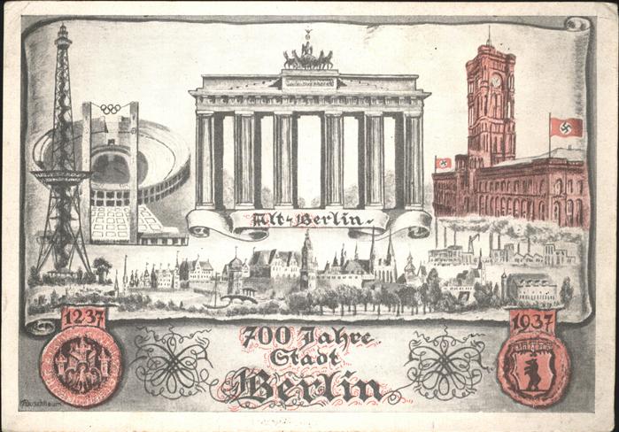 Brandenburgertor Alt-Berlin Olympiastadion Funkturm