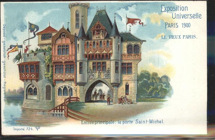 Exposition Universelle Paris 1900 Porte Saint-Michel