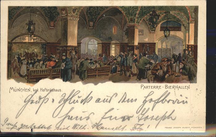 Hofbraeuhaus Muenchen Bier München Parterre-Bierhallen