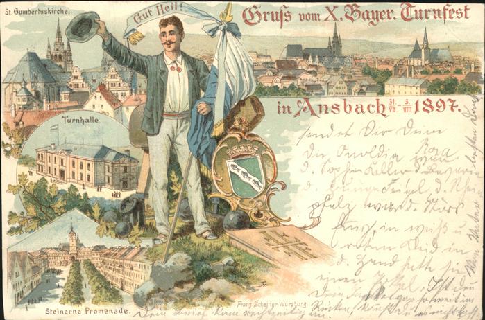 Turnfest Ansbach Bayern Turnhalle St. Gumbertusk