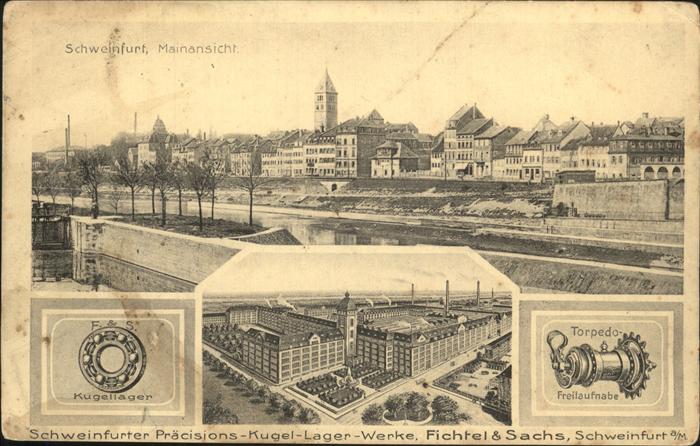 Schweinfurt Main Torpedo Freilaufnabe Kugellager We