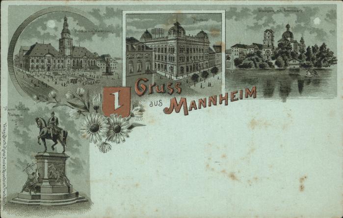 Mannheim Denkmal Kirche Mondschein