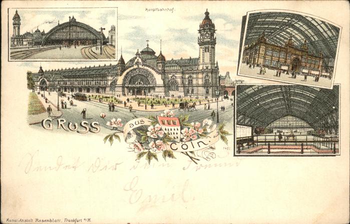 Koeln Rhein Cöln Wappen Bahnhof