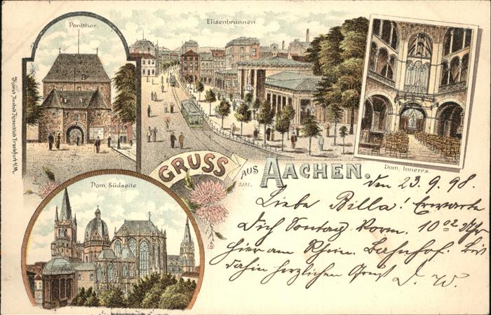 Aachen Elisenbrunnen Dom Tor