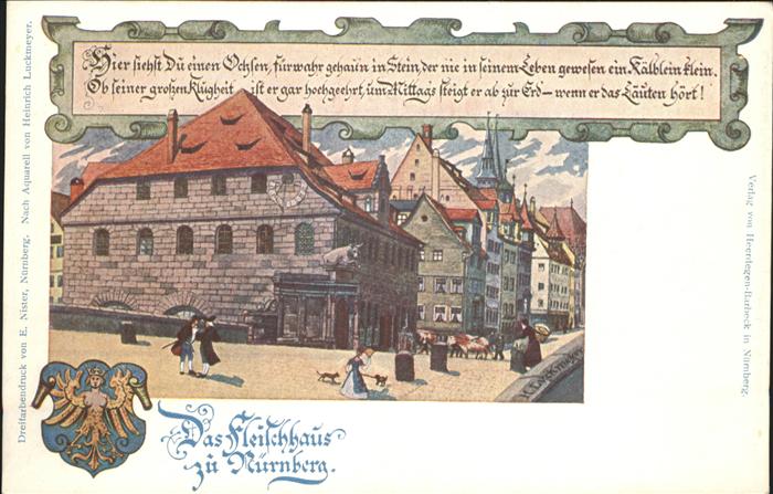 Nuernberg Fleischhaus Wappen Spruch
