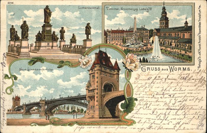 Worms Lutherdenkmal Grossherzog Ludwig IV Sta