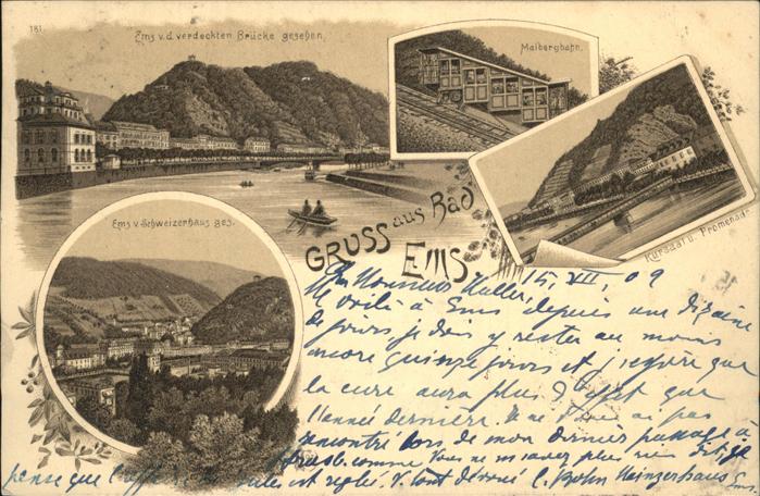 Bad Ems Kursaal Malbergbahn Brücke Schweizerhau